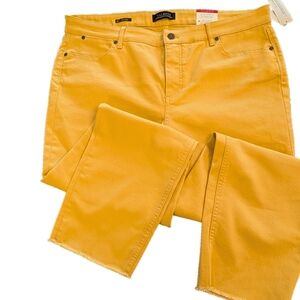 Talbots Flawless Fit 5 Pocket Slim Ankle jeans, size 16, mustard yellow